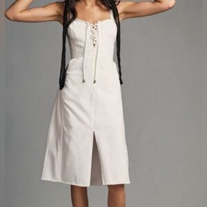 Pilcro Anthropologie Slim Denim Corset Dress